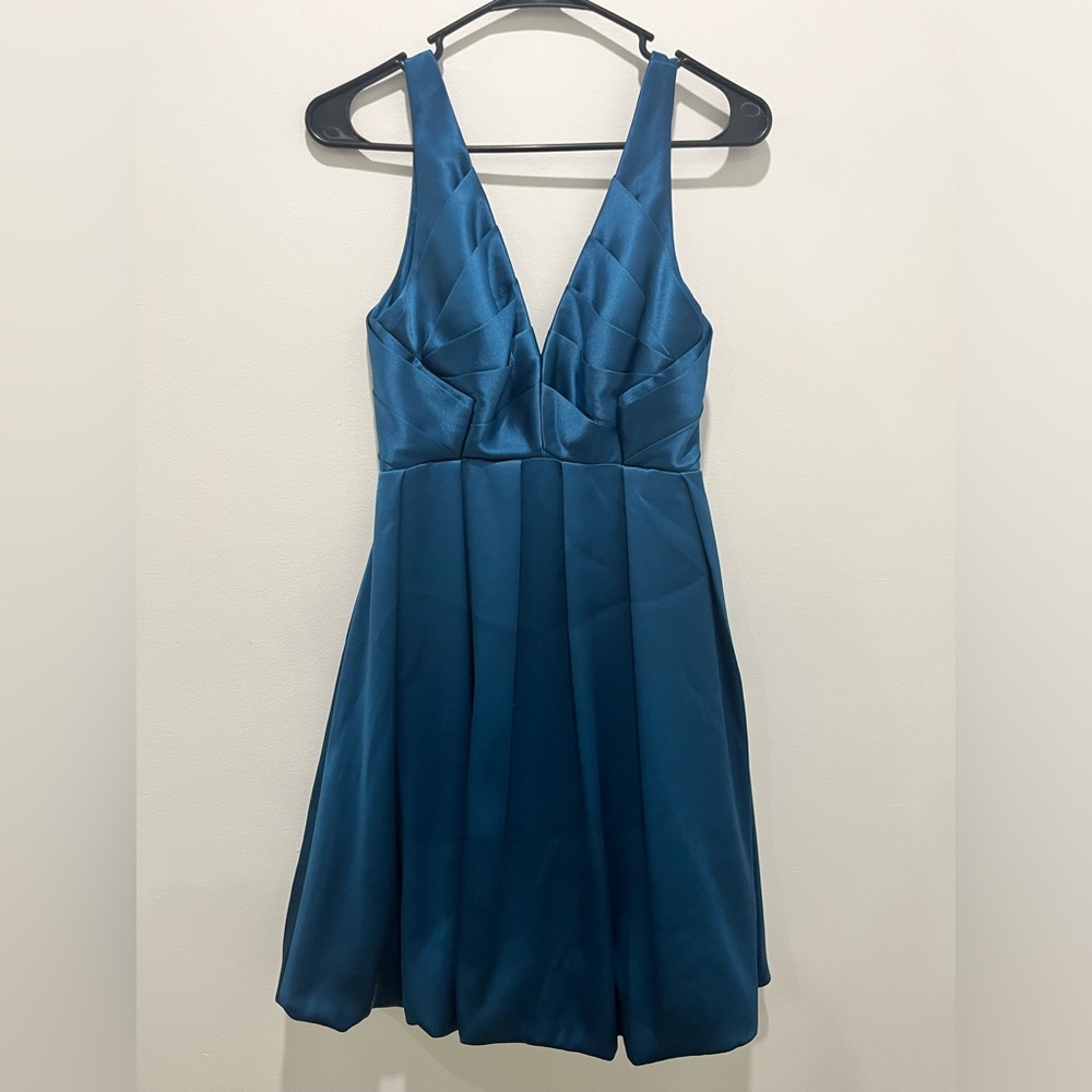 Vintage 90’s Satin Bubble Hem Formal Prom/ Homecoming Dress Womens 2